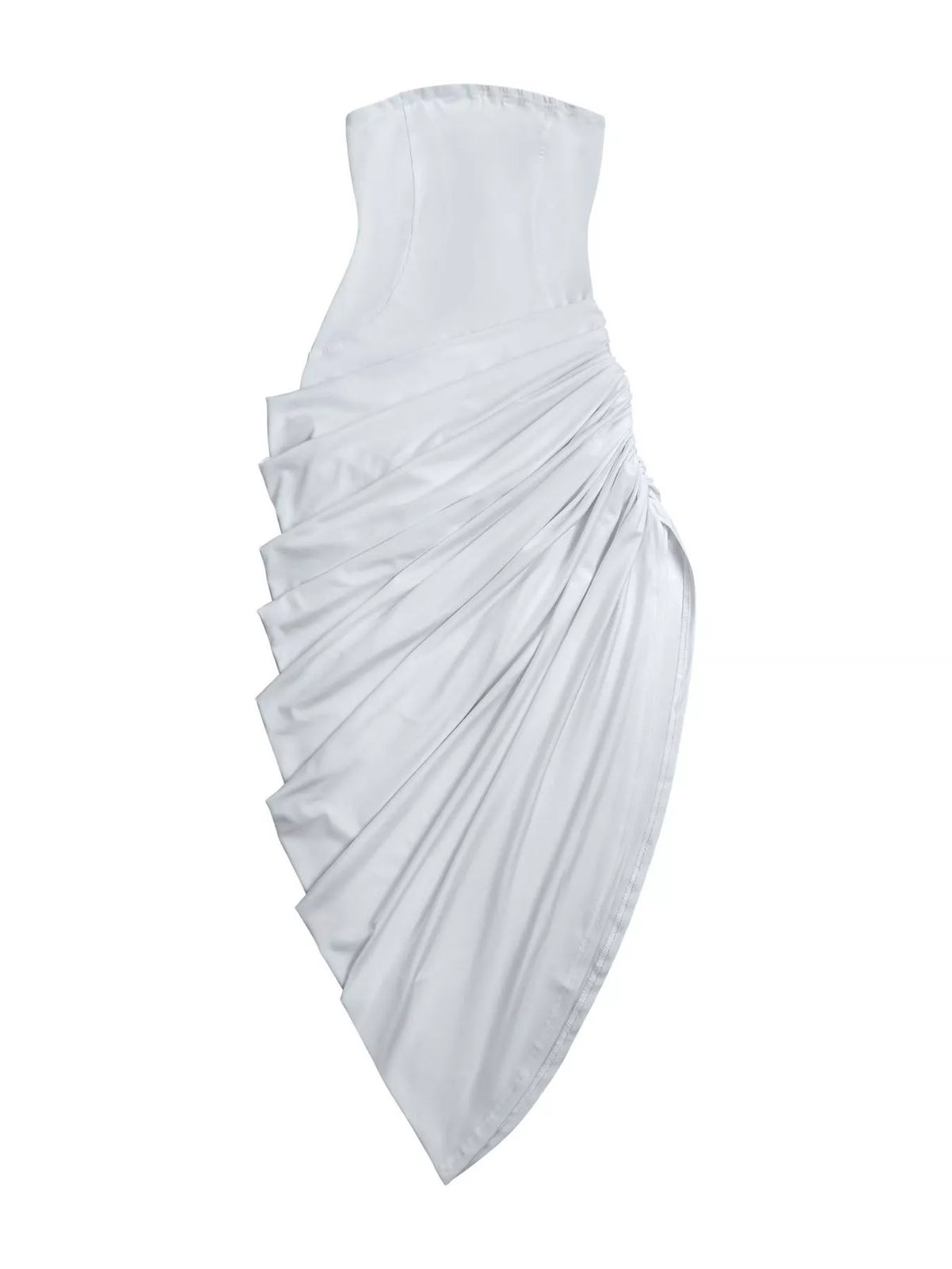 Ibiza Lace Up Back Tube Dress in White