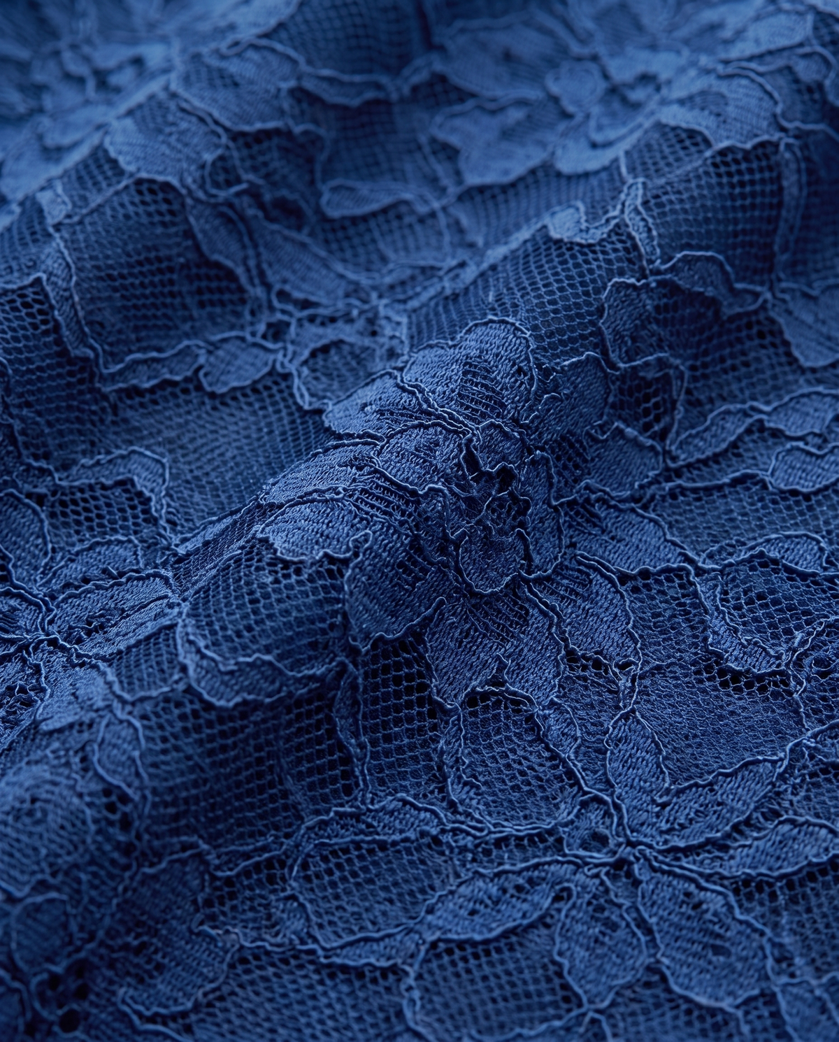 Miami Lace Cutout Tie Shoulder Dress in Blue
