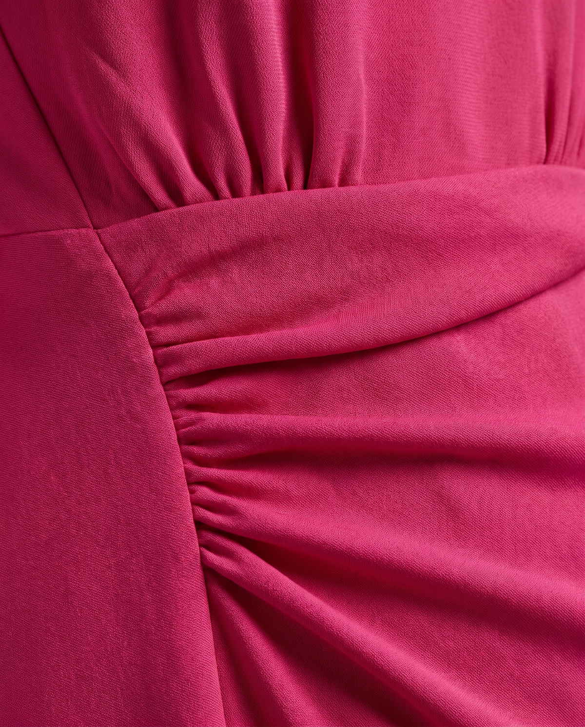 Los Angeles Ruched Slit Cami Dress in Rose Red