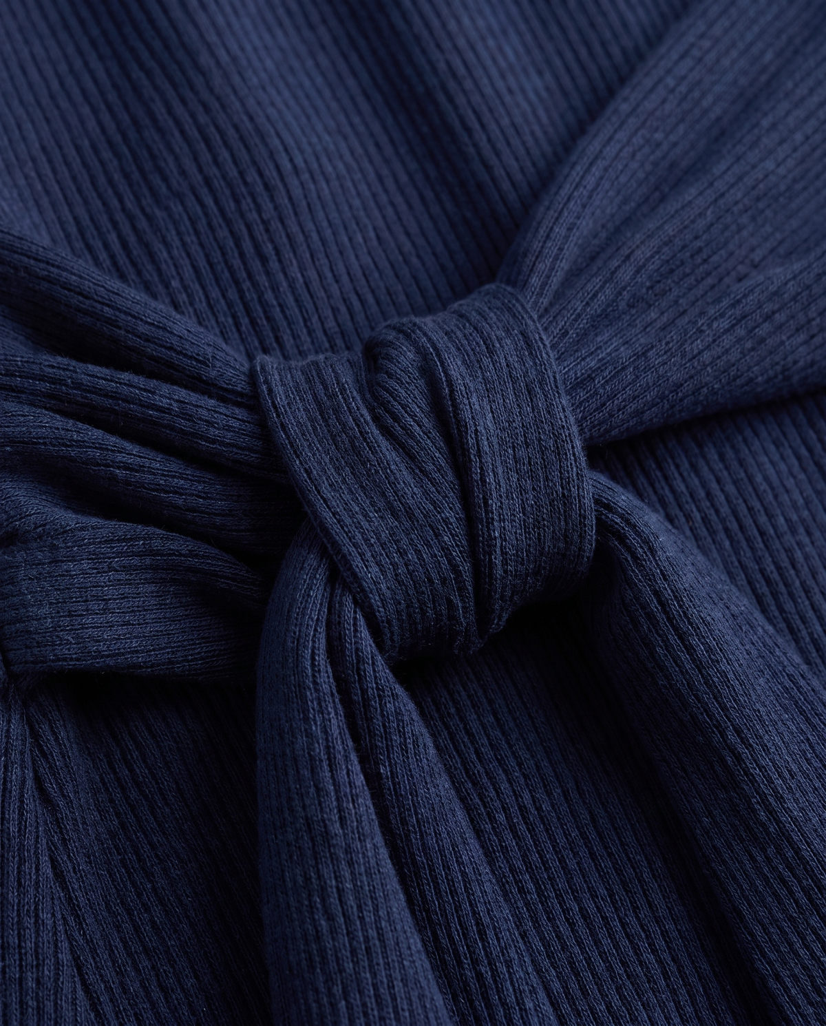 New York Ruched Tied Dress in Dark Blue